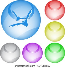 Bats. Vector interface element.
