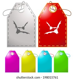 Bats. Vector tags.