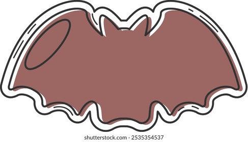 Caramelo de chocolate de Halloween en forma de murciélago para golosinas festivas Vector