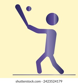 Batsman cricket icon vector illustration  eps.