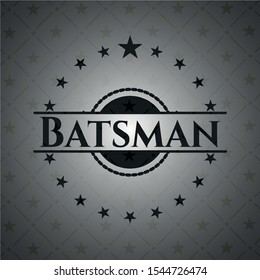 Batsman dark badge. Vector Illustration. Detailed.