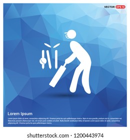 Batsman Icon - Free vector icon