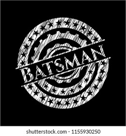 Batsman on chalkboard