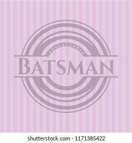 Batsman pink emblem