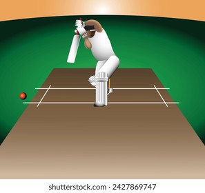 Batsman playing a Cricket Shot