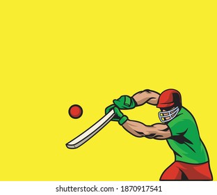 A batsman is playing a shot.