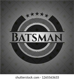 Batsman realistic black emblem