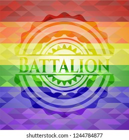 Battalion lgbt colors emblem 