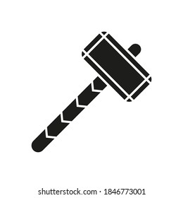 elemento de icono de martillo de batalla de icono de arma para concepto móvil y aplicaciones web. Icono de martillo de batalla de línea delgada se puede usar para web y móvil. Icono premium sobre fondo blanco