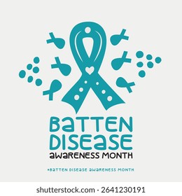 Batten Disease Awareness month, Vector Illustration Awareness Design.  