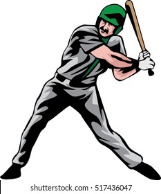 batter baseball vector