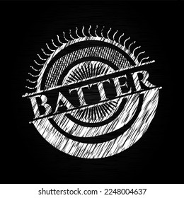 Batería con textura de pizarra. Ilustración vectorial. Detallado. 