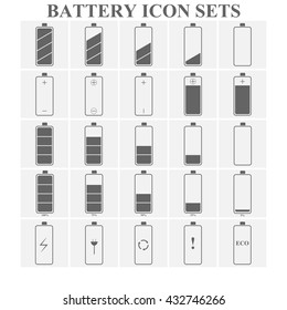 Batter Charge Icon Sets.