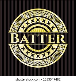 Batter gold shiny emblem