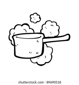 battered old kitchen pan cartoon