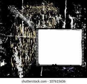 Battered photo frame, free space for pix, free copy space