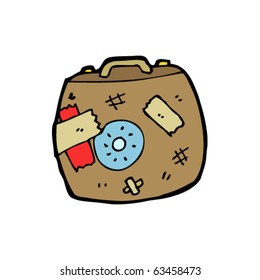 battered suitcase cartoon