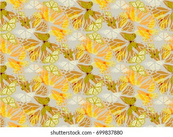  batterfly gold patterns seamless vectors