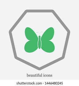A batterfly vector icon. The sign of a batterfly. The world of nature.
