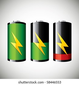 Batteries with different charge levels