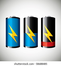 Batteries with different charge levels