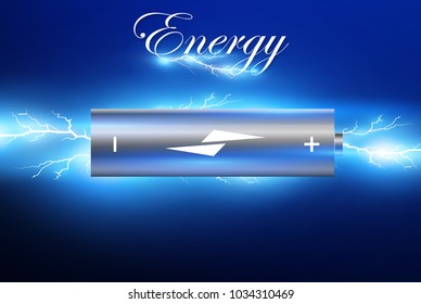 batteries with electric charge, resonance, pulse, cardiogram.lightning and electricity.vector illustration.