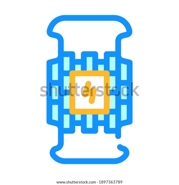 batteries of\
electrical car color icon vector. batteries of electrical car sign.\
isolated symbol\
illustration