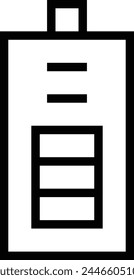 icono de baterías. Diseño de estilo lineal delgado aislado sobre fondo blanco