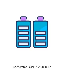 Icono de baterías en vector. Logotipo
