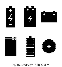 batteries icons over white background vector illustration 