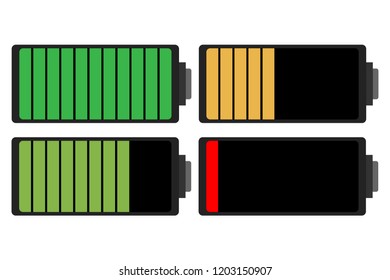 Batteries on white background.