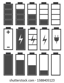 batteries sign low full and empty 