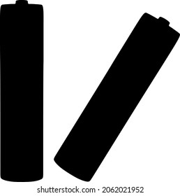 The batteries are small in the set. Vector image.