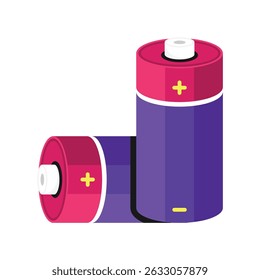 Batteries Vector style icon. Eps 10 file