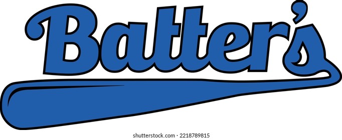 Diseño de Batería Bat de Béisbol (archivo editable) - Ilustración vectorial