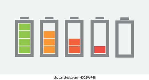 Vektor Stok Battery Charge Indicator Icons Vector Graphics Tanpa Royalti 1041224305 Shutterstock 2758