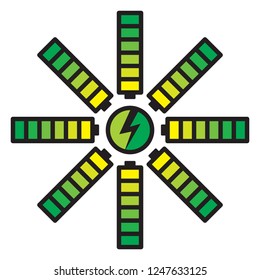 battery 360 degree vector