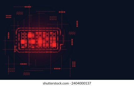 Battery abstract illustration background design for your tech project. 