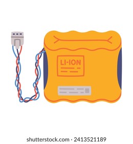 Battery Accumulator as Energy Storage Device Vector Illustration