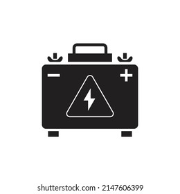 Battery accumulator icon design isolated on white background