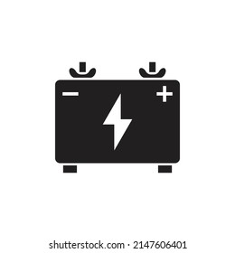 Diseño del icono del acumulador de batería aislado en fondo blanco
