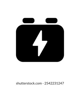 Battery, accumulator simple icon. Flat design. White background.ai