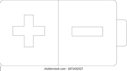 Battery accumulator.  Vector Icon 