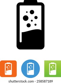 Battery with acid / Rocket fuel icon