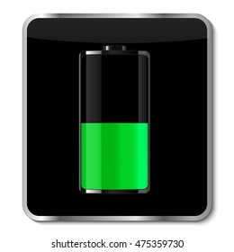 Battery app icon illustration on a white background