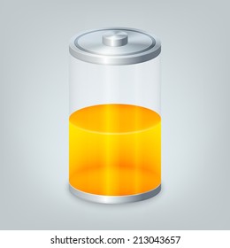 Battery with an average level of charge