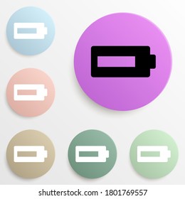 battery badge color set. Simple glyph, flat vector of web icons for ui and ux, website or mobile application
