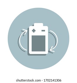 Icono de placa de batería. Glifo simple, vector plano de iconos de energía para ui y ux, sitio web o aplicación móvil