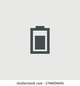 Señal de la ilustración del icono vectorial de la barra de batería