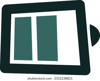battery bars icon, flat illustration, green energy
